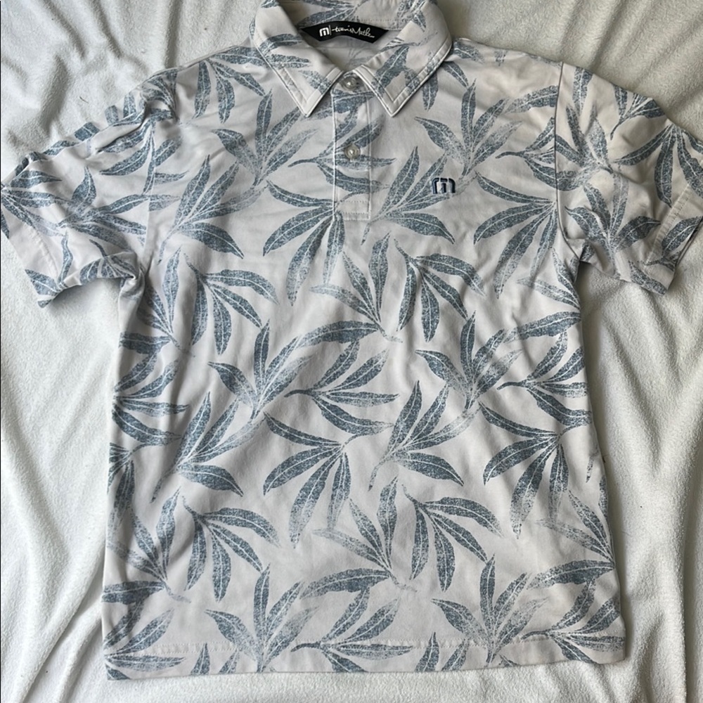 Boys Travis mathew polo - size small - palm tree pattern